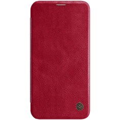 Nillkin Apple iPhone 12 Pro Max, Oldalra nyíló tok, Qin, piros (RS98656)