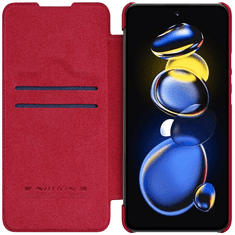 Nillkin Xiaomi Redmi Note 11T Pro / Note 11T Pro Plus / Poco X4 GT, Oldalra nyíló tok, Qin, piros (RS130154)
