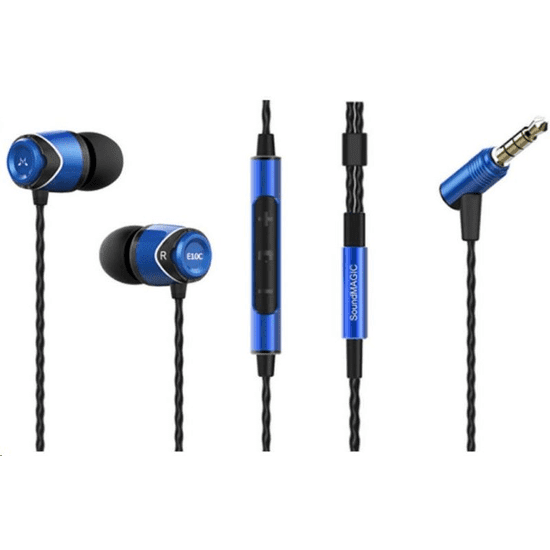 SoundMAGIC E10C In-Ear mikrofonos fülhallgató kék-fekete (SM-E10C-04) (SM-E10C-04)