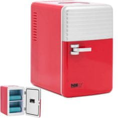shumee Mini szoba autós hűtőszekrény fűtés funkcióval 12 / 240 V 6 l - piros