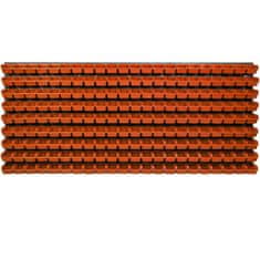 botle Tároló rendszer fali panel 173 x 78 cm és 198 db Dobozok Narancs készlet XL