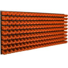 botle Tároló rendszer fali panel 173 x 78 cm és 198 db Dobozok Narancs készlet XL