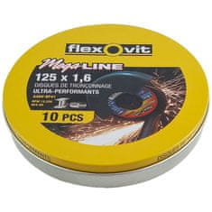 Flexovit 10 darabos INOX fémtárcsák készlet 125x1,6mm