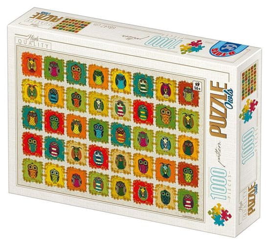 D-Toys puzzle minta: baglyok 1000 darab