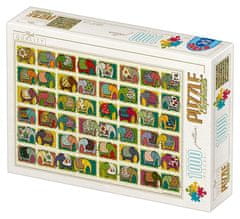 D-Toys puzzle minta: elefántok 1000 darab