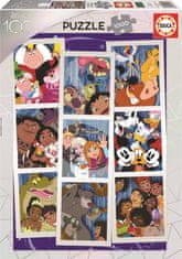 EDUCA Puzzle Disney 100 - kollázs 1000 darabos puzzle