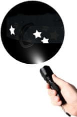 WAUDOG Lapos bőrnyakörv fekete világító csillagokkal 19-25cm, szélesség: 9mm fekete