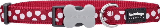 RED DINGO nylon nyakörv fehér pöttyökkel