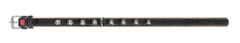 WAUDOG Lapos bőrnyakörv Puha, fekete bézs tüskékkel hossza: 38-49 cm, szélessége: 25 mm fekete