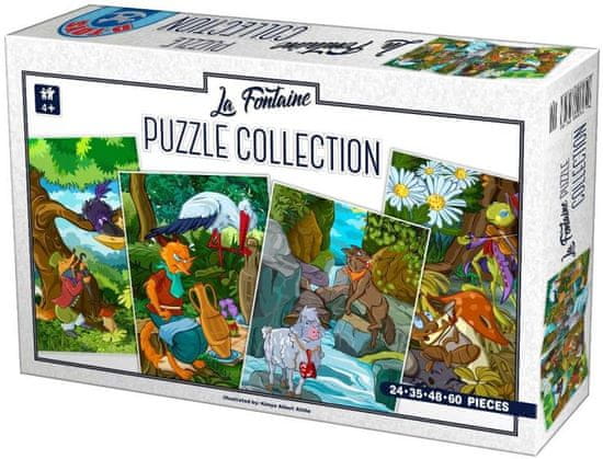 D-Toys Puzzle La Fontaine meséi 4in1 (24,35,48,60 darab)