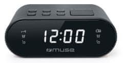 Muse M-10 CR órásrádió, digitális FM rádió, 2 ébresztési időpont lehetőség - fekete