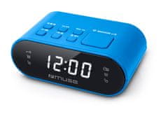 Muse M-10 BL órásrádió, digitális FM rádió, 2 ébresztési időpont lehetőség - kék