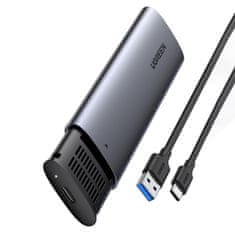 Ugreen CM400 külső box M.2 B-Key SATA 3.0 SSD + kábel USB-C, szürke