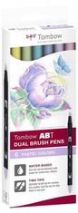 Tombow ABT Dual Pen Brush kétoldalas ecsetmarker készlet - pasztell 6 db