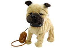 Lean-toys Interaktív kutya pórázon + kennel bézs színben