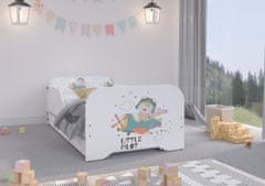 Wooden Toys MIKI gyerekágy 160x80cm ajándék matraccal, ágyneműtartó nélkül - kis pilóta