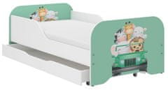 Wooden Toys MIKI gyerekágy 140x70cm ajándék matraccal, ágyneműtartó nélkül - kirándulás