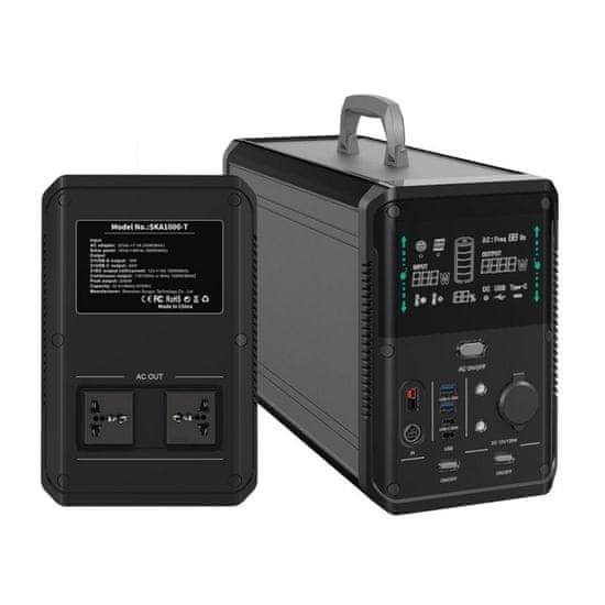 Secutek SKA1000-T hordozható töltőállomás (1000W / 1075Wh / 48Ah)