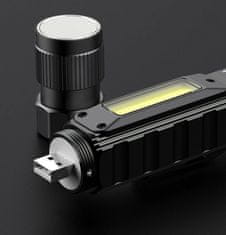SupFire Supfire G19 kombinált LED-es zseblámpa és LED-es fejlámpa 500lm, USB, Li-ion