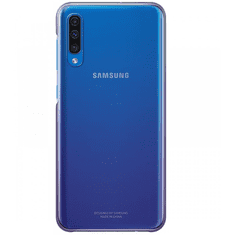 SAMSUNG Galaxy A50 SM-A505F, Műanyag hátlap védőtok, gyári, átlátszó/lila (RS86320)