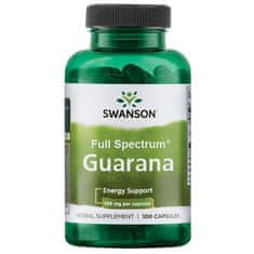 Swanson Guarana, 500 mg, 100 kapszula