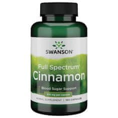 Swanson Full Spectrum Cinnamon 375 mg (széles spektrumú fahéj készítmény), 180 kapszula
