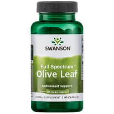 Swanson Full Spectrum Oliva Leaf, 400mg (Olívalevél kivonat), 60 kapszula