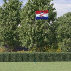 shumee alumínium horvát zászló és rúd 5,55 m
