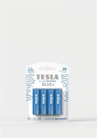 TESLA AA BLUE+ cink-szén, 4 db, ND, (R06, ceruza, buborékcsomagolás)