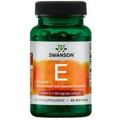 Swanson E-vitamin 400 NE, 60 Softgel kapszula