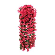 Cool Mango Mesterséges virágokkal díszített lógó növény, kültéri és beltéri használatra, lógó virág, 80 cm - Hangyplant, pink