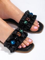 Amiatex Női papucs 93754 + Nőin zokni Gatta Calzino Strech, fekete, 38