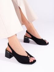 Amiatex Női szandál 93762 + Nőin zokni Gatta Calzino Strech, fekete, 36