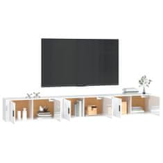 shumee 3 db magasfényű fehér fali TV-szekrény 100 x 34,5 x 40 cm