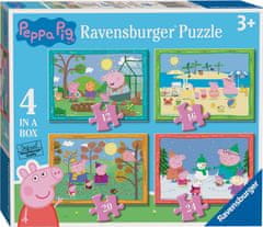 Ravensburger Puzzle Pepin, a malac: 4 az 1-ben évadok (12, 16, 20, 24 darab)