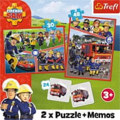 Trefl 3 az 1-ben Fireman Sam készlet (2x puzzle + fémfűrész)