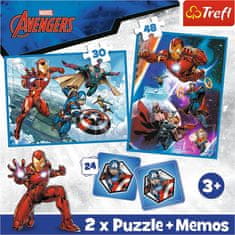 Trefl 3 az 1-ben Bosszúállók: Hősök akcióban készlet (2x puzzle + Pexe)