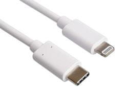 PremiumCord Lightning-USB-C töltő- és adatkábel Apple iPhone/iPad készülékhez, 1m