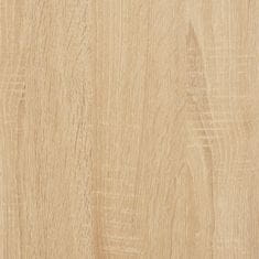Greatstore 3 szintes sonoma-tölgy színű szerelt fa fali polc 60x21x78,5 cm