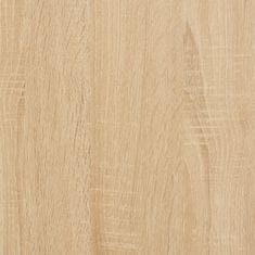 Greatstore sonoma-tölgyszínű szerelt fa dohányzóasztal 75 x 34,5 x 75 cm