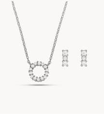 Fossil Bájos ezüst ékszerkészlet gyöngyökkel Tiny Pearls JFS00584SET