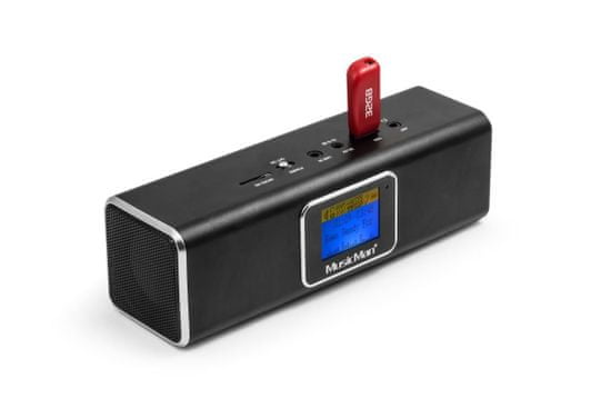 Technaxx MusicMan hordozható Bluetooth rádió és hangszóró, DAB/DAB+/FM, fekete (BT-X29)