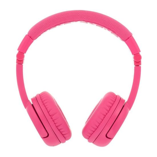 BuddyPhones Play+ gyerek bluetooth fejhallgató mikrofonnal, rózsaszín