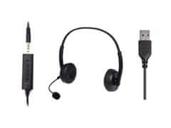 Sandberg PC fejhallgató 2 az 1-ben Office Headset Jack+USB mikrofonnal, fekete