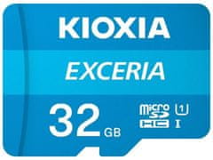 KIOXIA SDHC 32GB micro memóriakártya EXCERIA M203, UHS-I (U1) (100MB/s) Class 10 + adapter