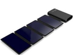 Sandberg Solar 4 paneles Powerbank 25000 mAh, napelemes töltő, fekete