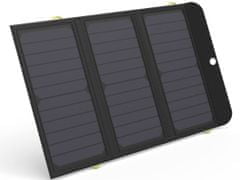 Sandberg Solar Charger 21W 2xUSB+USB-C, napelemes töltő, fekete