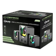 Esperanza Esperanza - 2.1 USB hangszóró RGB LED-del Rainbow színekben 