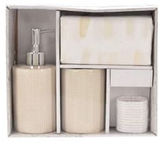HOMESTYLING Fürdőszobai kiegészítők 3 darabos készlet bézs KO-CY2210590bezo