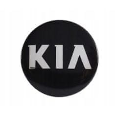 BB-Shop Emblémakupakok Fekete KIA 58 mm 4 darabos készlet